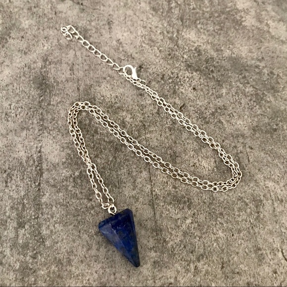 Lapis Lazuli Silver Toned Necklace - Picture 4 of 7